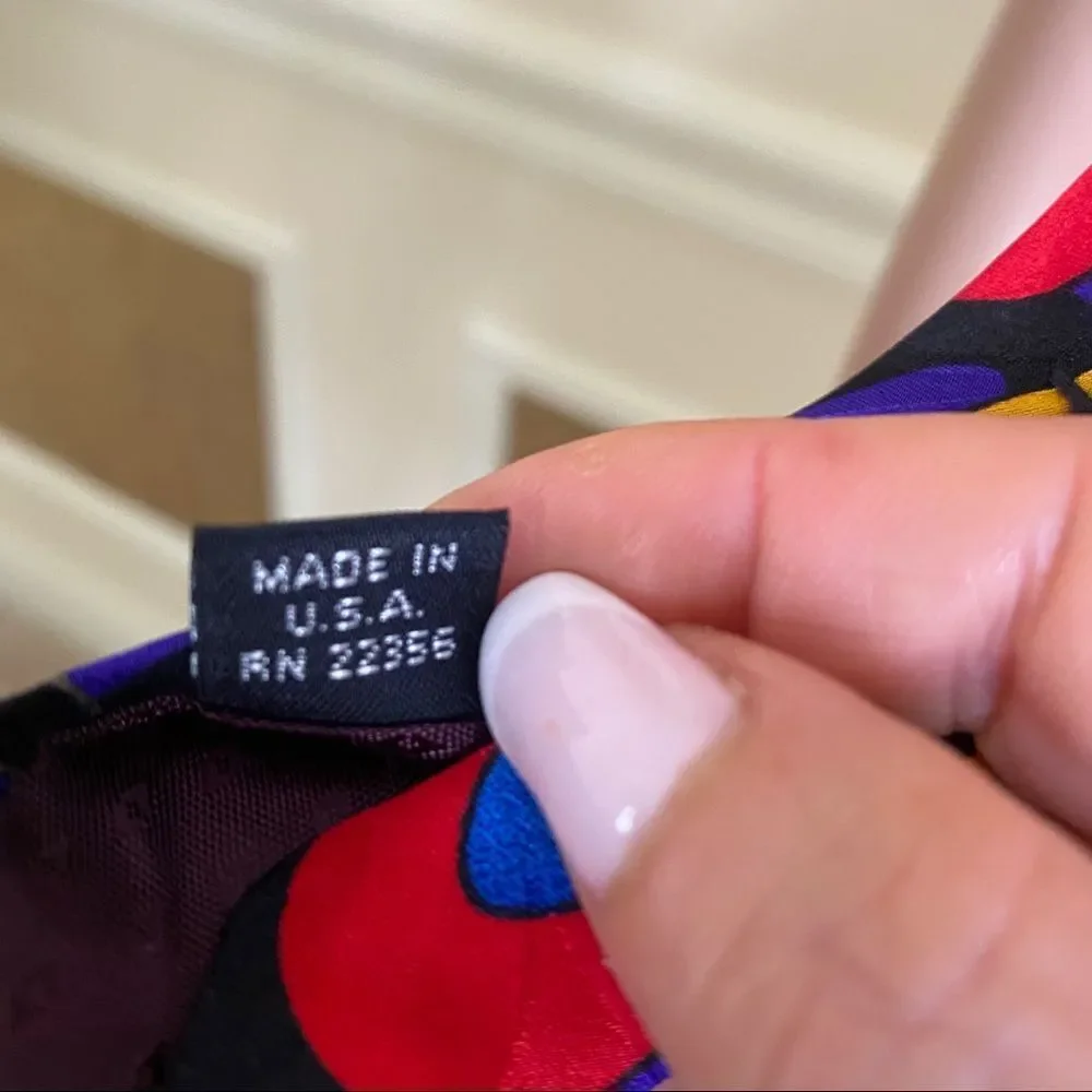 Givenchy multi colors geometric silk vintage tie
